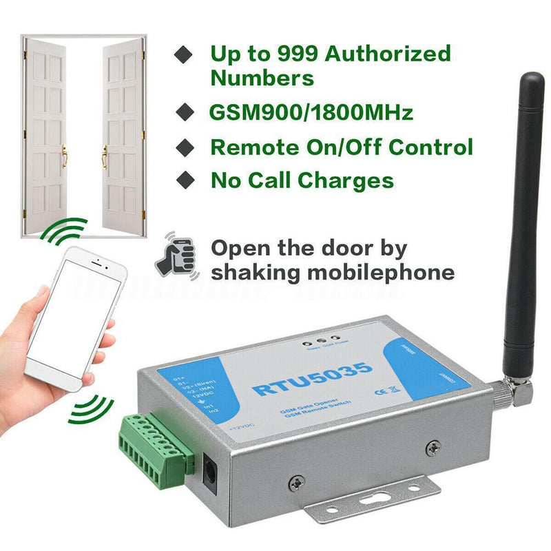 RTU5035 GSM Gate Opener Relay Switch Wireless Remote Control with Antenna