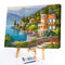 Hand Painted Oil Paint by Numbers DIY Downtown Scene Drawing Wall Decoration Kit