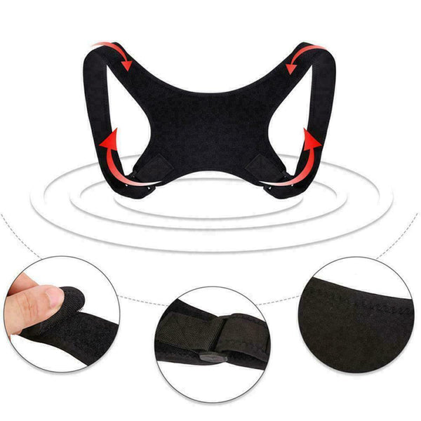 Posture Corrector Support Back Shoulder Brace Belt Adjustable Unisex P1K2