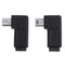 2pcs 90 ° Micro USB Female, Mini USB Male Adapter Connector