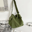 Soft Canvas Shoulder Crossbody Bag Fashion Women Men Large Capacity Handbags
