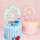 Cake Decoration Baby Shower Cake Flags Pompom Cloud Cloud Balloon Cake Topper