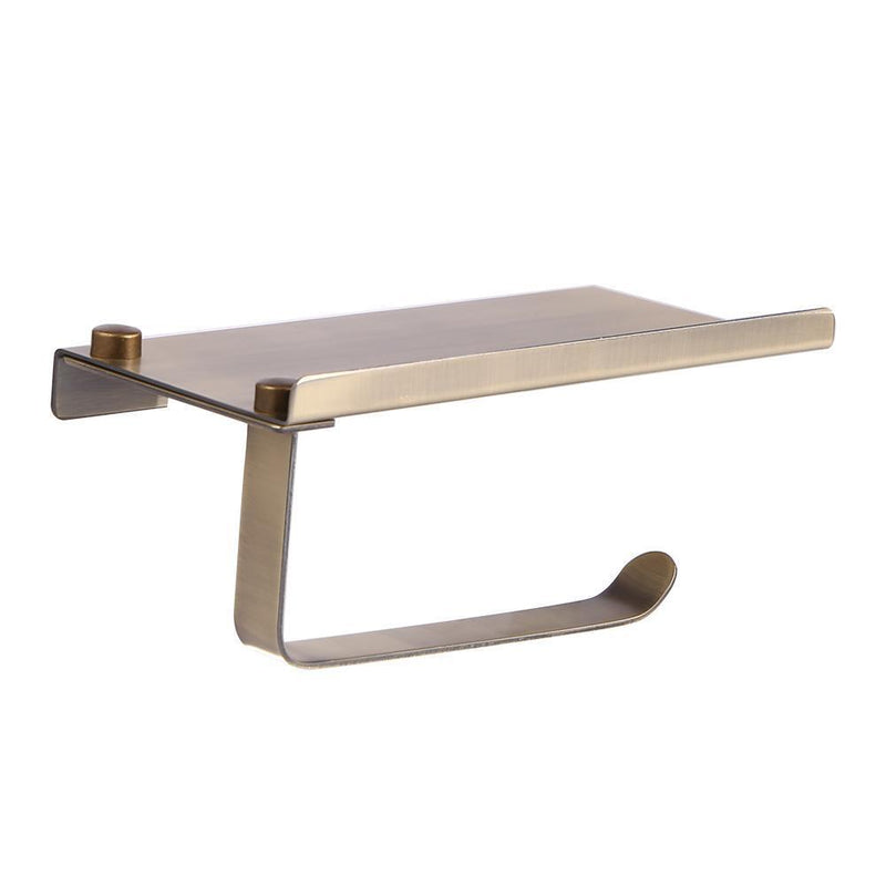 Wall Mounted Paper Towel Rack Stainless Steel Bathroom Tissue Holder (L)
