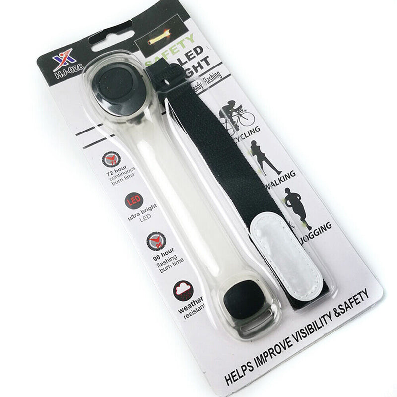 LED Luminous Night Running Arm Band Reflective Safety Warning Belt (Black)