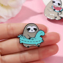 Cute Jewelry Sloth Koala Cat Lapel Pins Cartoon Animal Badge Enamel Brooch