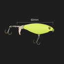 6cm 6g Topwater Triple Hooks Lures Artificial Fishing Bait (Luminous White)