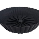 Silicone Air Fryer Liner Food Grade Non-Stick Fryer Basket Oil Mat (Black)