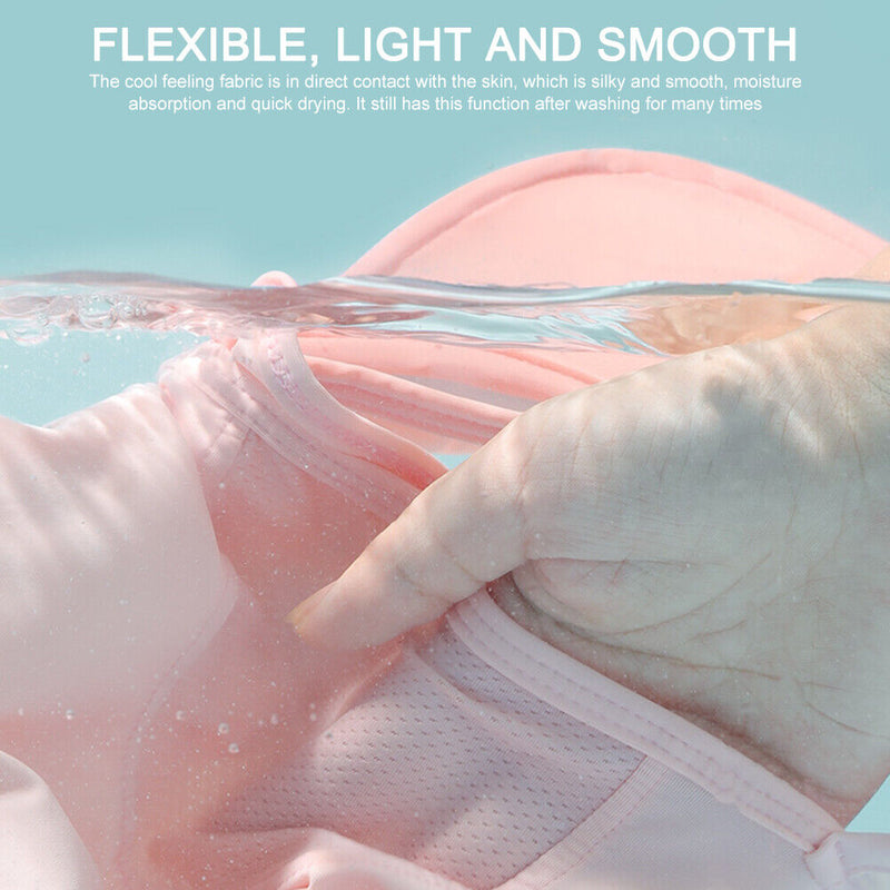 Golf Sun Visor Hat UPF 50+ Ice Silk Face Cover Neck Gaiter for Outdoor Sport