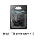 12x M5x10mm Disk Brake Rotor Bolts Mountain Bike T25 Brake Screws (Black)