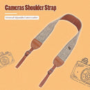 Adjustable Universal Cotton Leather Camera Shoulder Neck Strap for DSLR Cam