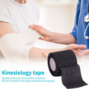 Self Adhesive Elastic Bandage Sports Wrist Protector Tape (Black 5cmx4.5m) Newly
