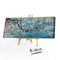 A Plum Blossom Oil Paint By Numbers 3 Panels Canvas DIY Hand Painted Wall A
