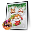 Diamond Painting Christmas Animals Full Round Drill Picture of Rhinestone Kit