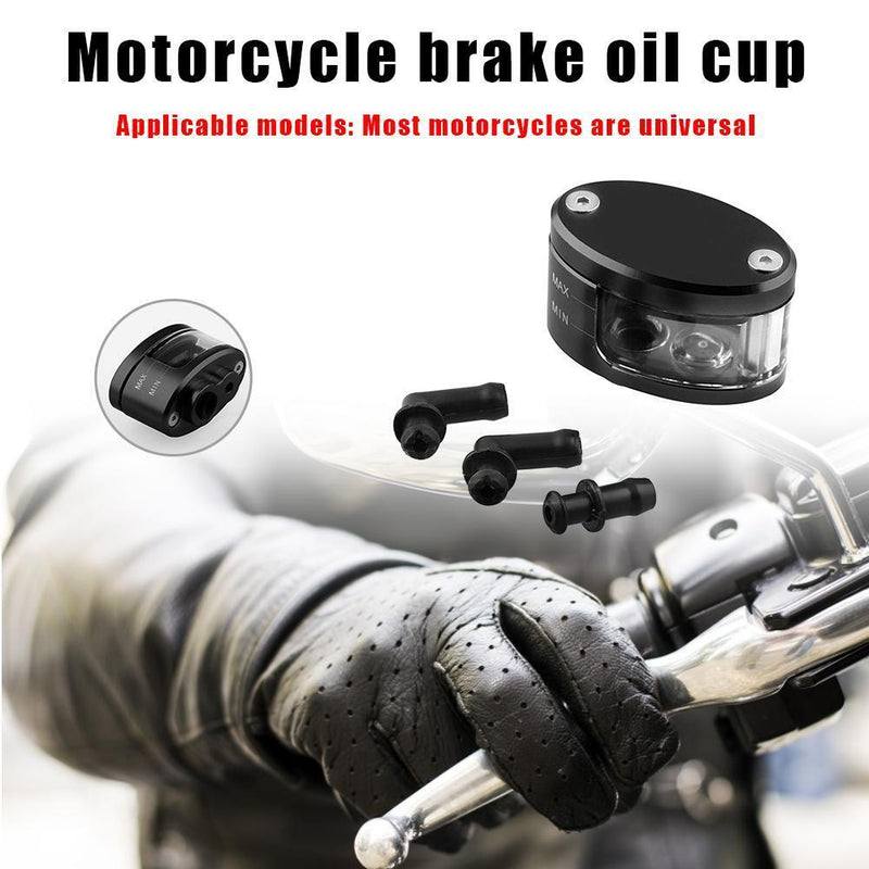 CNC Motorcycle Brake Clutch Master Cylinder Fluid Reservoir Oil Cup (Black)