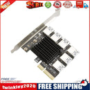 PCI-E 4X 1 to 6 USB 3.0 Port Riser for BTC Mining Miner PCI Express Adapter