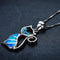 Exquisite Fashion Women Elegant Gift Cat Pendant Opal Necklace Chain Jewelry