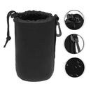 Waterproof Soft Neoprene Camera Lens Pouch Drawstring Protector Case (L)