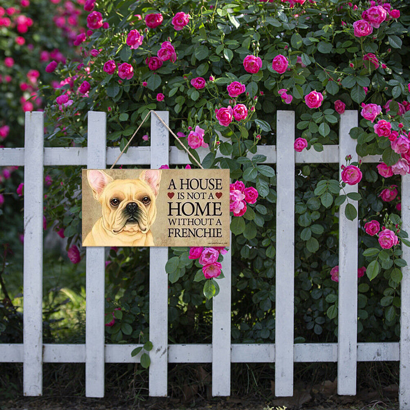 Door Sign Wood Lovely Dog Pattern Hanging Plaques for Dog House Decor Suppl