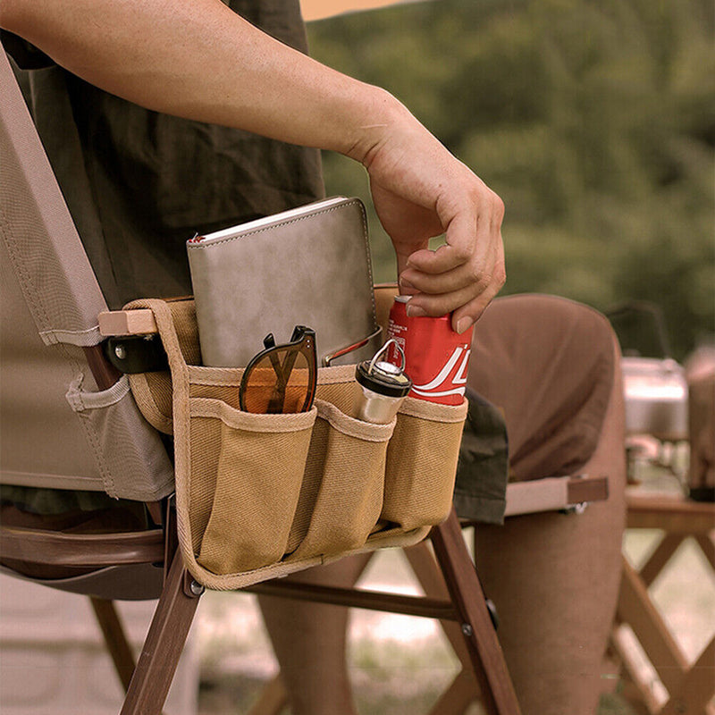 Outdoor Camping Kermit Chair Armrest Hanging Bag Side Pocket Hiking Storage Bags