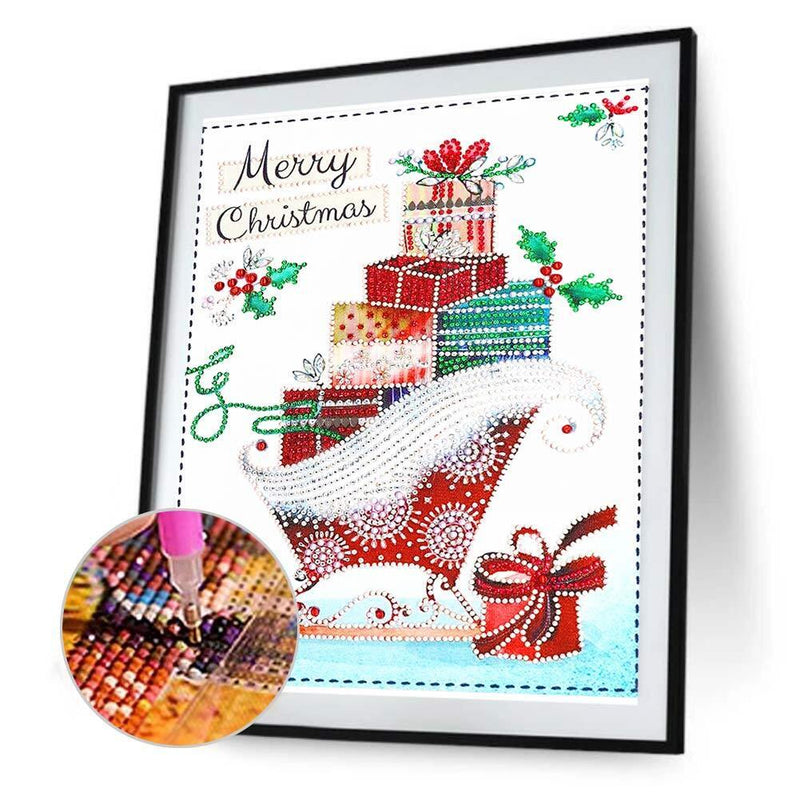 5D DIY Special Shaped Diamond Painting Sled Embroidery Kits Living Room Decor