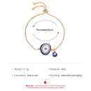 Alloy Evil Eye Anti-fade Bangle Bracelet Adjustable Bracelet Women Jewelry