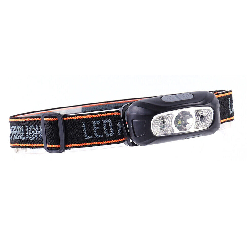 #A XPE LED Headlight Torch Wave Induction Outdoor Safety Headlamp Hiking Flashli
