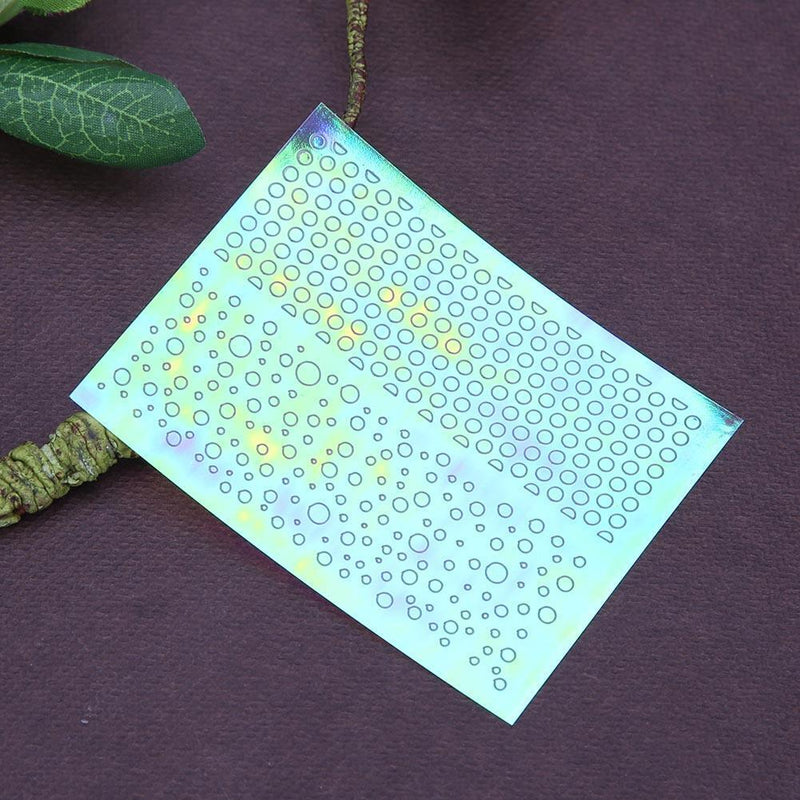 6pcs Nail Polish Art Stencil Stickers Manicure Holographic Decals Hollow