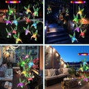 Solar Wind Chime Lamps Hanging Lights Home Garden Yard Decor (Hummingbird) Newly