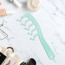 Z Shape Hair Slit Comb Curly Bangs Styling Puff Hair Brush Beauty (Green)