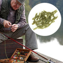 Carp Fishing Hook Sleeve Silicone Hair Rig Aligner Tackles (Green 50pcs) Newly
