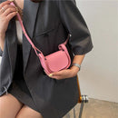 Small Leather Women Designer Crossbody Handbag Solid Mini Lipstick Shoulder Bags