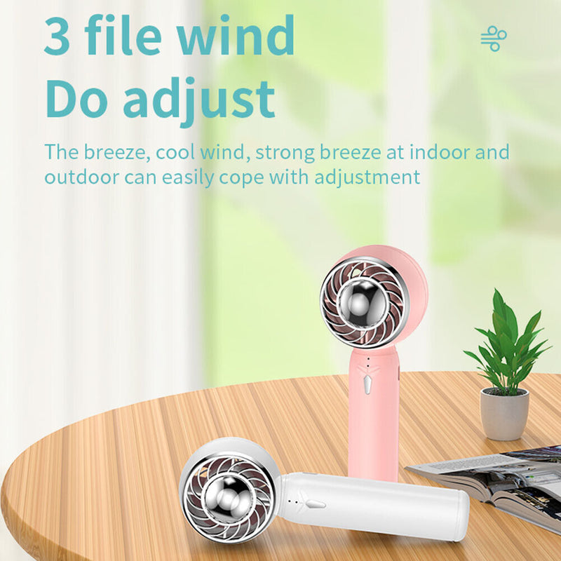 Handheld Fan 3 Gear Portable Cooling Fan Turbo for Travel Desk Home Office Dorm
