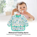 Cute Baby Feeding Bibs Kids Waterproof Long Sleeve Feeding Apron Fit 0-6 Ye