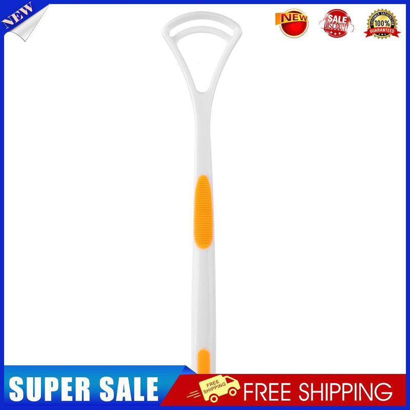 Tongue Brush Tongue Scraper Cleaner Oral Care Tongue Cleaning Tool (Yellow)
