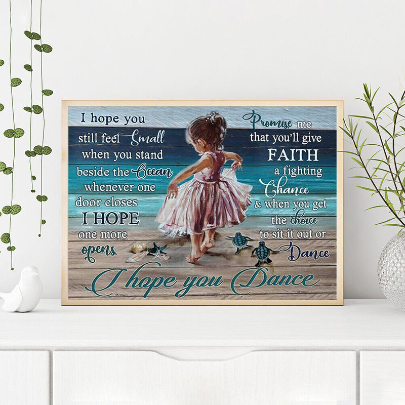 Dancing Girl Frameless DIY Oil Paint by Numbers Kit Picture Coloring Art