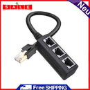 Ethernet Cable Adapter Connector 1 to 3 Port Coupler Extender for Cat 6e Cat 6