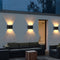 2x Solar Wall Lamp Outdoor Balcony Fence Path Garden Decor (Warm 6LED) Newly