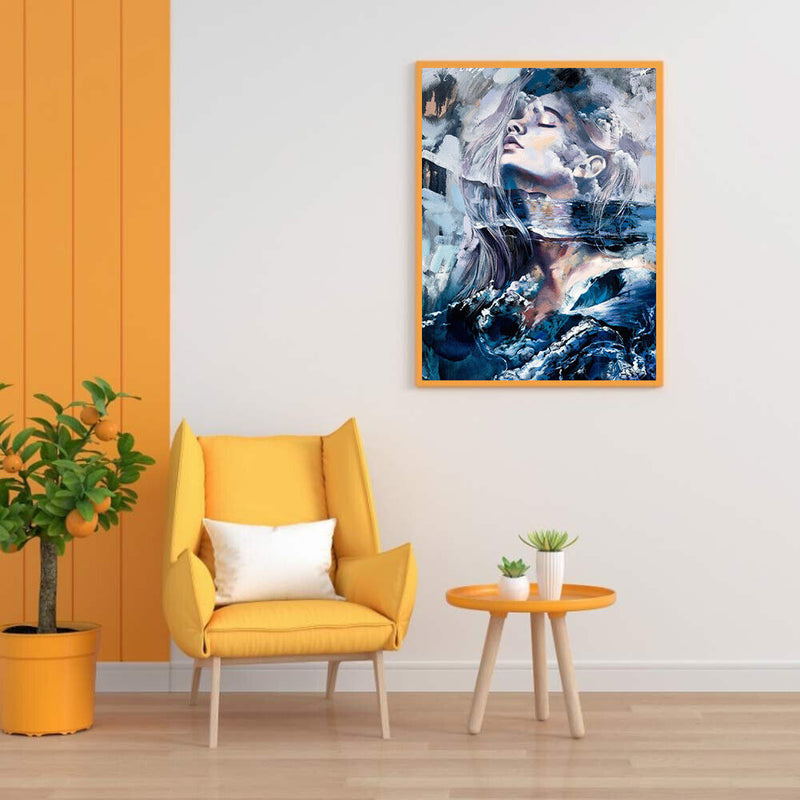 Girl Oil Paint By Numbers Kit DIY Drawing Picture for Adults Home Decoration Set
