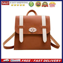 Hit Color Backpacks Shoulder Crossbody Bags Women PU Leather Small Satchel Messe