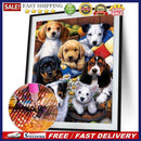 DIY 5D Diamond Embroidery Paint Colorful Dog Cross Stitch Craft Home Decor