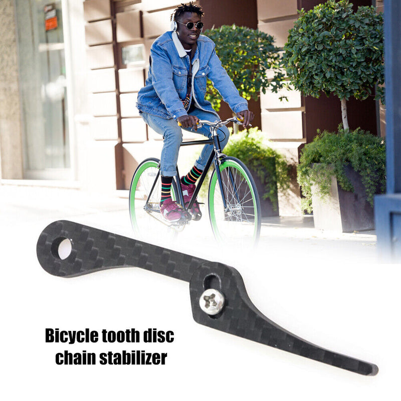 Road Bicycle Wide Narrow Chain Guide Protector Anti-Drop Stabilizer Black