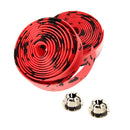 2 XCycling Road Bike Sports Cork Handlebar Tape+ 2 Bar plug black+red Newly