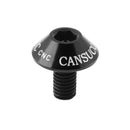 2pcs Aluminum Bicycle Water Bottle Cage Bolt Bottle Holder M5x10mm(Black)