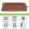 Square Chocolate Mold Bar Block Ice Silicone Cake Candy Bake Mould-Coffee W1H7