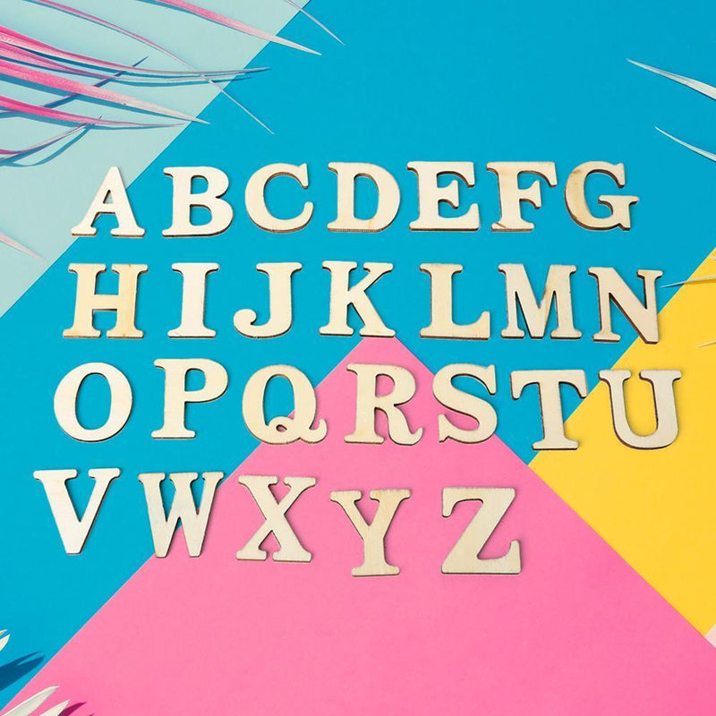 Wooden Letters Alphabet Art Handcraft DIY Home Decoration Photography Props