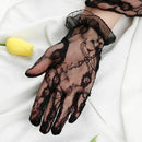 Black Women Sun Protection Driving Gloves Gloves Lace Gloves Bride Mittens