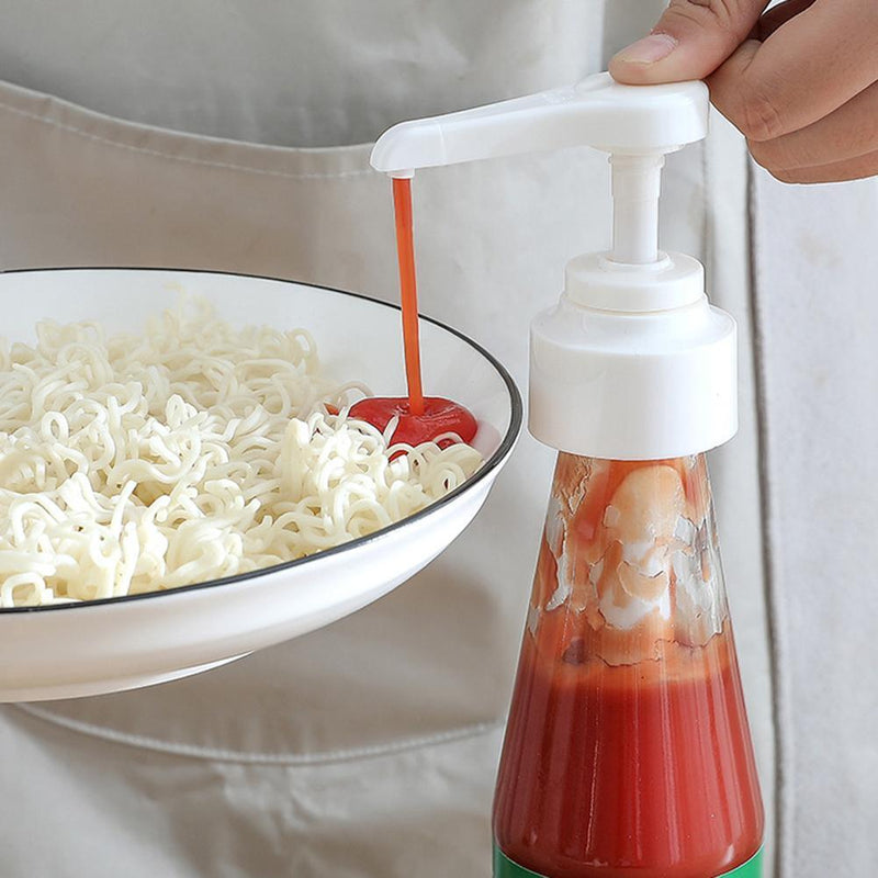 10pcs Syrup Oil Bottle Head Pressure Nozzle Oyster Sauce Push-type Pump