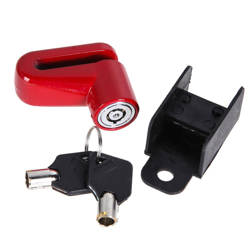 Scooter Bike Bicycle Motorcycle Anti-theft Brake Rotor Disc Lock Red