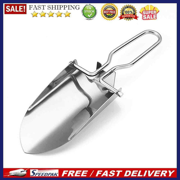 Mini Portable Stainless Steel Gardening Shovel Soil Loosening Foldable Spat