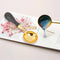Copper fire color seal paint spoon wood handle burning melting stamp metalw